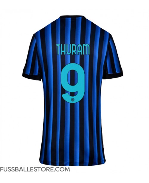 Günstige Inter Milan Marcus Thuram #9 Heimtrikot Damen 2025-26 Kurzarm Günstige Inter Milan Marcus Thuram #9 Heimtrikot Damen 2025-26 Kurzarm